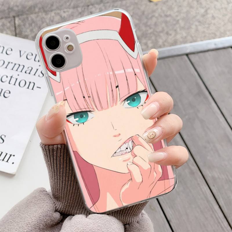 YNDFCNB Zero Two Darling in the FranXX жесткий чехол для телефона с изображением аниме для iPhone 13 11 12 pro XS MAX 8 7 6 6S Plus X 5S SE 2020 XR Fundas