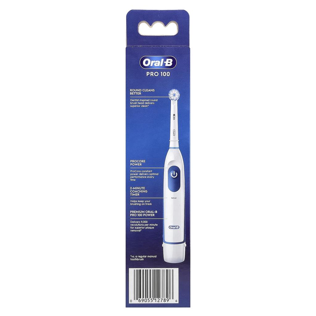 Oral-B Pro 100 Электрическая зубная щетка, Уход за деснами, 1 зубная щетка, 2 батарейки