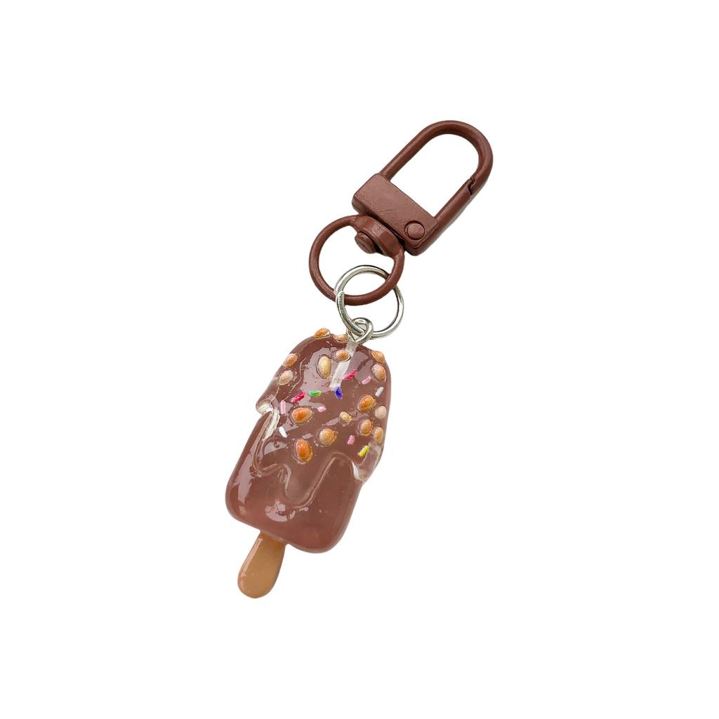 Милый мультяшный брелок для ключей в виде мороженого, прочное полимерное кольцо для ключей для подвески на сумку, аксессуар, идеальный подарок для друзей, детей, на вечеринку по случаю дня рождения