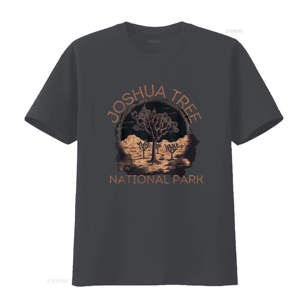 Joshua Tree National Park Landscape T Shirt vintage Washed Soft Casual Breathable Slightly designer clothes Stretched homme