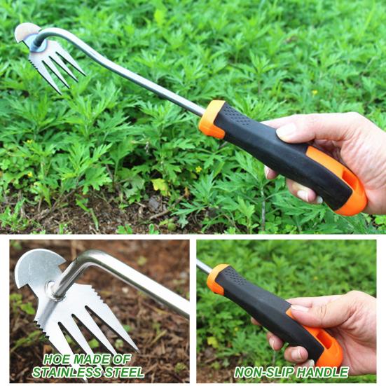 Gardening Hand Weed Remover Device with Handle Rustproof Ultra-sharp Polished Surface Hand Weeder Tool Garden Supplies