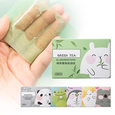 Зеленый чай Матирующие салфетки для лица с милой упаковкой на тему животных - 100 листов