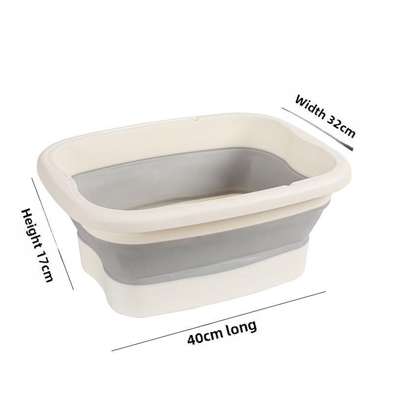 Thickened Silicone Folding Footbath with Lid - Portable Massage Footbath for Home Use