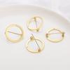 Позолоченная (14K) ажурная круглая безопасная брошь для DIY венка или бутоньерки