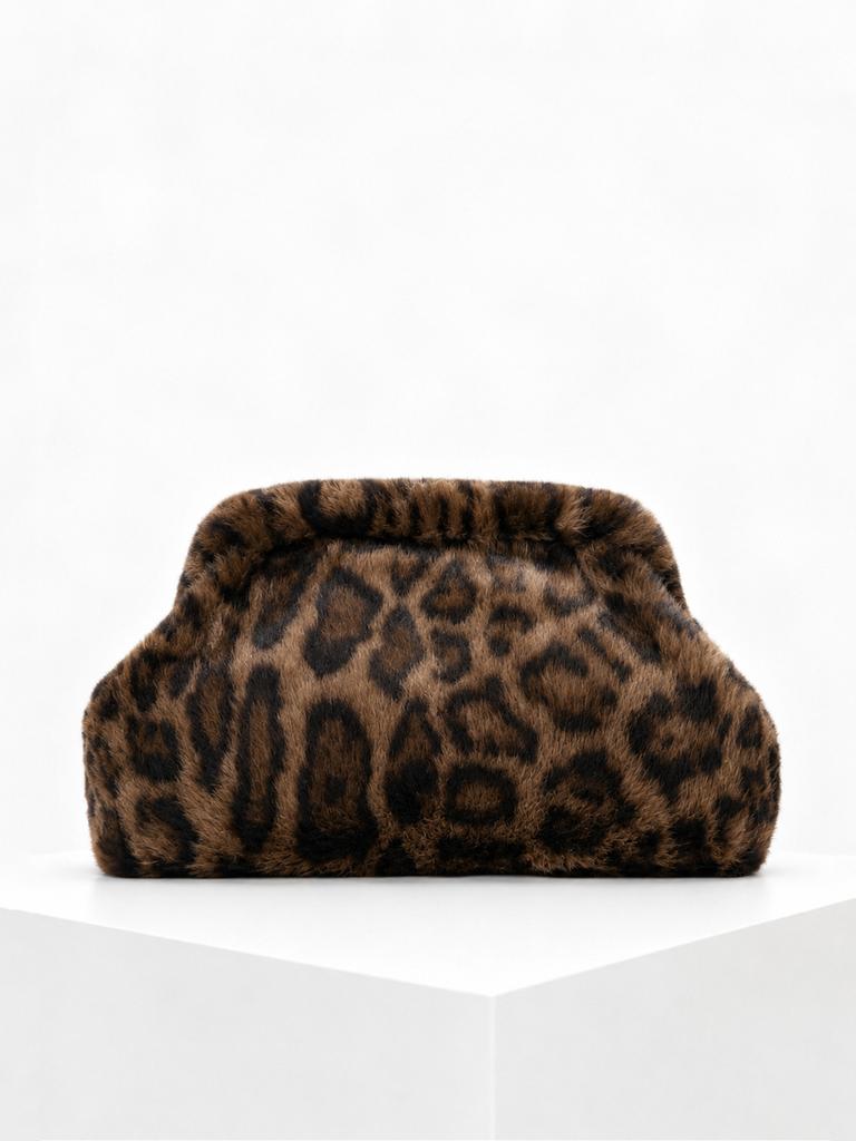 New dinner bag animal plush clutch bag shoulder crossbody light luxury personality celebrity evening bag