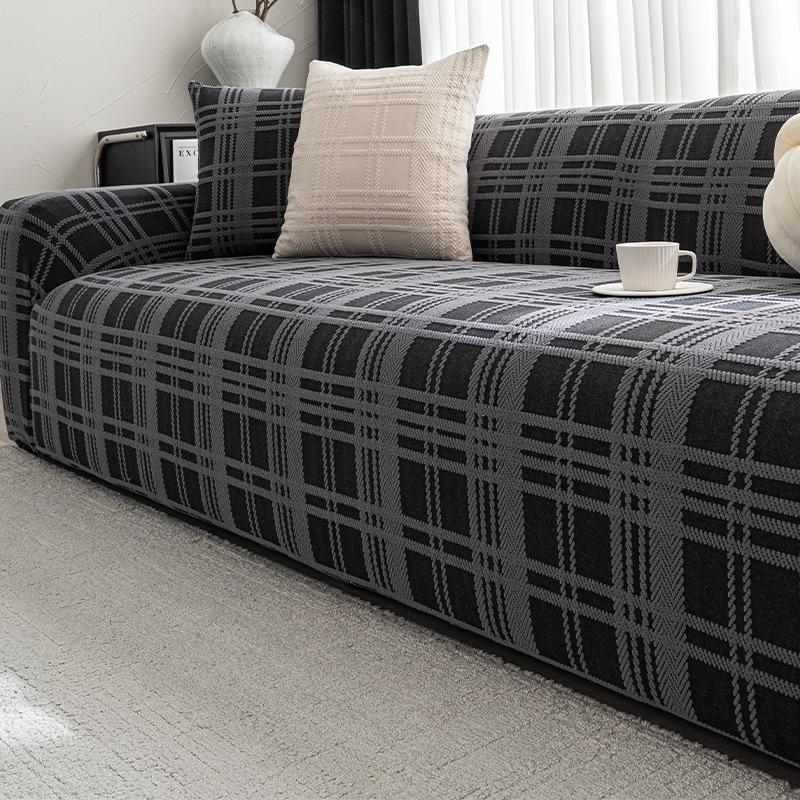 Удобный Все в одном Все в одном Нескользящий Защита от царапин кошек Универсальный Чехол для дивана Жаккардовый Вельвет Однотонный Прямой ряд Защитный чехол для дивана