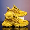 Модная уличная одежда Желтые кроссовки Мужские сетчатые повседневные спортивные туфли Мужские дизайнерские кроссовки на платформе Мужские кроссовки для бега tenis masculino