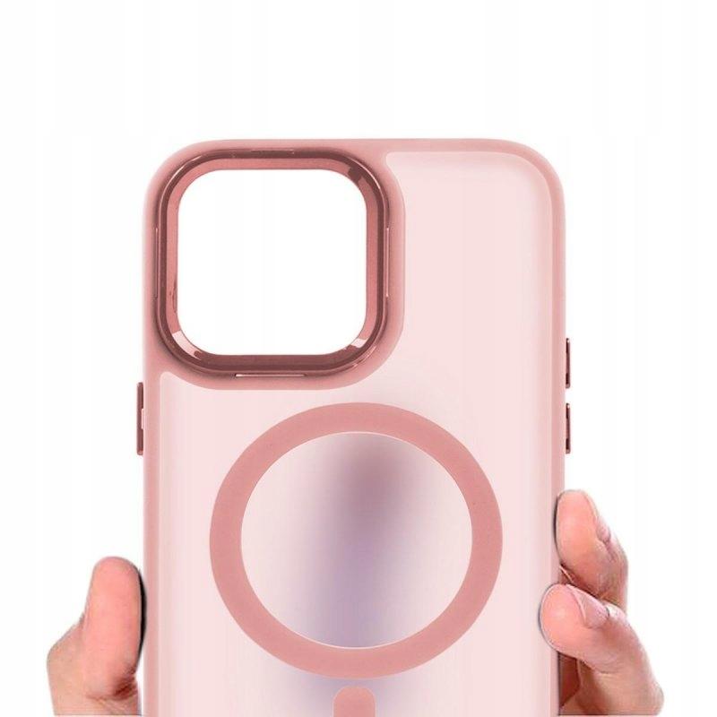 Case for iPhone 13 Pro Magsafe Magmat Reinforced Case Pink Case + Glass