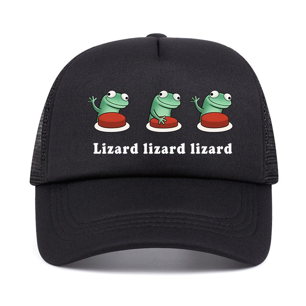 Lizard Meme hat Unisex Women Funny Baseball Cap Casual Summer Adjustable mesh breathable Snapback hats Gorras