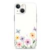 Чехол для телефона iPhone 17 Чехлы iPhone Air 16 15 12 13 14 Pro Max 7 8 Plus 16Pro iPhone11 Прозрачный Мягкий Чехол Элегантный Цветок