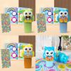 Штамп Сова Детская Обучающая Игрушка с Наклейками и Книжкой-раскраской для Раннего Обучения