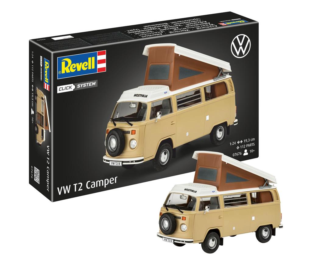 German Revell VW T2 Camper Plastic Model 07676 1/24