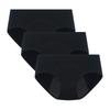POPKOK Санитарное хлопковое нижнее белье Внутренний комплект Размер Женские трусики, Комплект, Непротекаемые, Трусы, 3 штуки (Черный, 3 л)