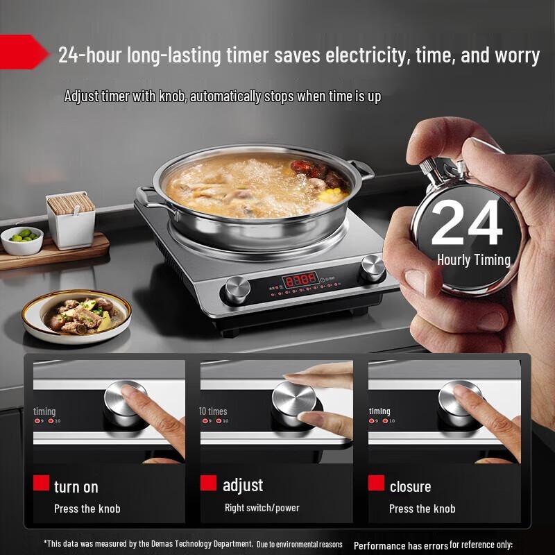 Demashi 3500W Commercial Concave Induction Cooktop