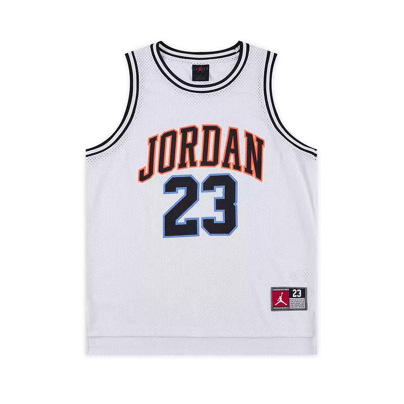 Jordan Vest 23 Brand Logo Letter Sports Breathable Mesh Sleeveless Kids Tops White DO1968-635