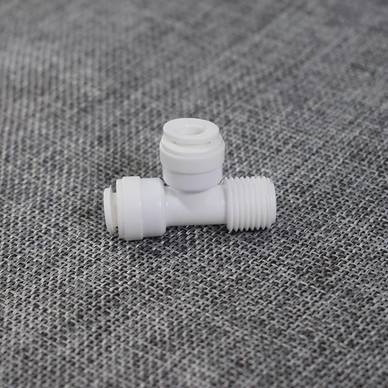 1/2 Inch T-Type Three-Way External Thread Connector for Water Purifier PE Pipe