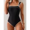 Винтажный черно-белый контрастный купальник женский сексуальный пуш-ап стройнящий с контролем живота цельный купальник пляжный купальный костюм бассейн монокини