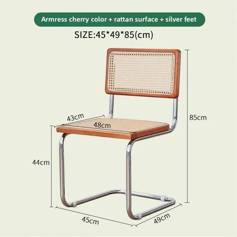 Kitchen Rattan Nordic Dining Chair Cesca Wooden Salon Design Ergonomic Dining Chair Modern Luxury Cadeira Home Furniture WK50DC