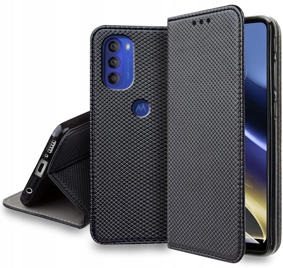 Magnet Case BLACK CLOSED WITH FLAP for Motorola Moto G71 5G + Glass