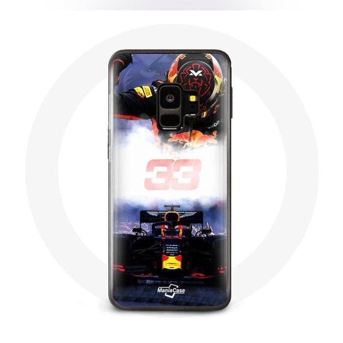 Case for Samsung Galaxy S9 Formula 1 Max Verstappen F1 Driver Black Red and Yellow