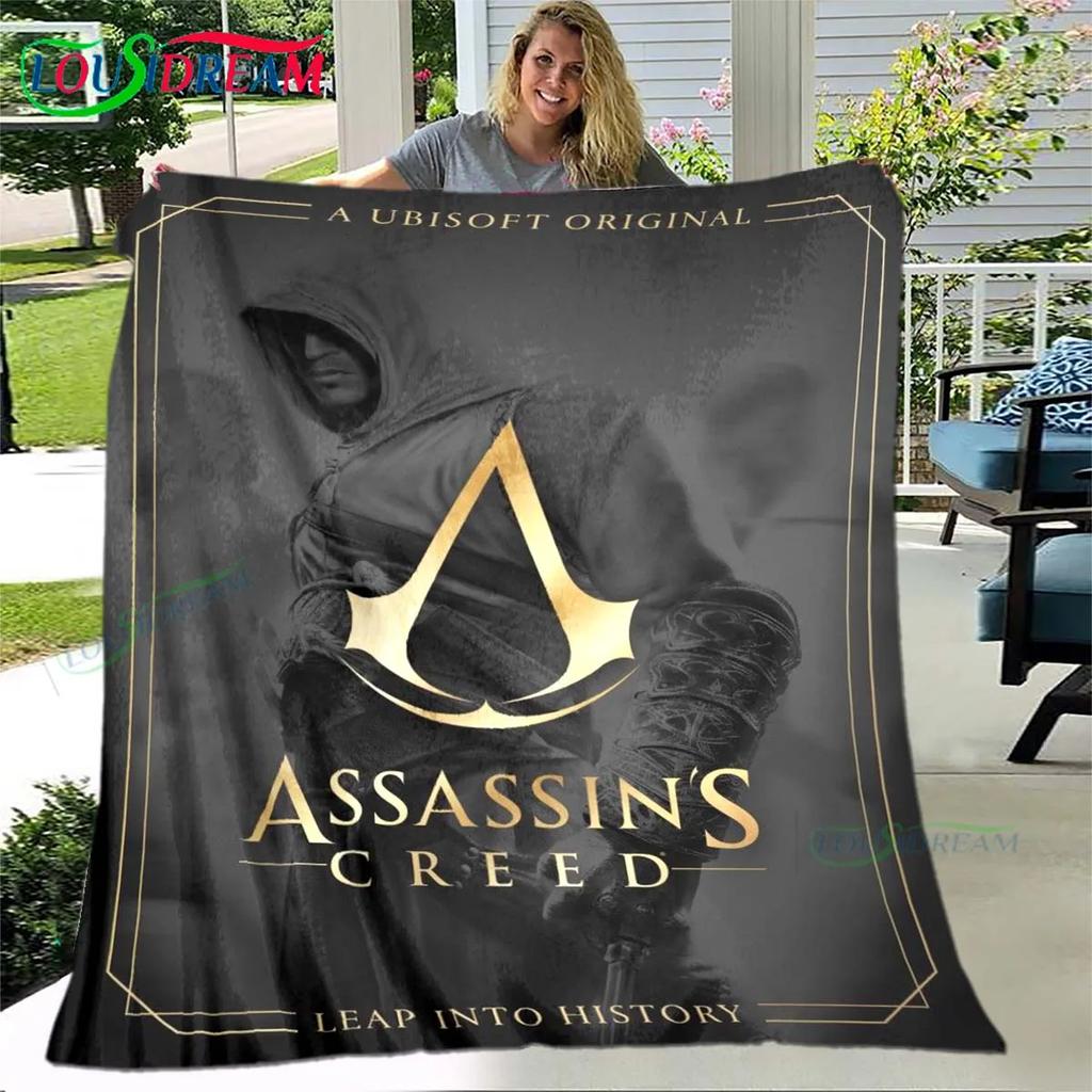 3D Игры Мода Плед Assassin's Creed, Фланелевый Плед для Кровати Дивана Пикника Офиса Пешего Туризма Отдыха Дневного Сна Подарок на День Рождения