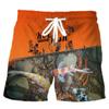Men's Fishing Shorts Summer 3d Fish Printed Beach Fashion Casual Mens Shorts Men's Comfortable and Breathable Drawstring Shorts
