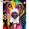 RUOPOTY Frameless Picture Animals Diy Painting By Numbers Kit Modern Wall Art Canvas By Numbers Calligraphy Painting For Home Decors