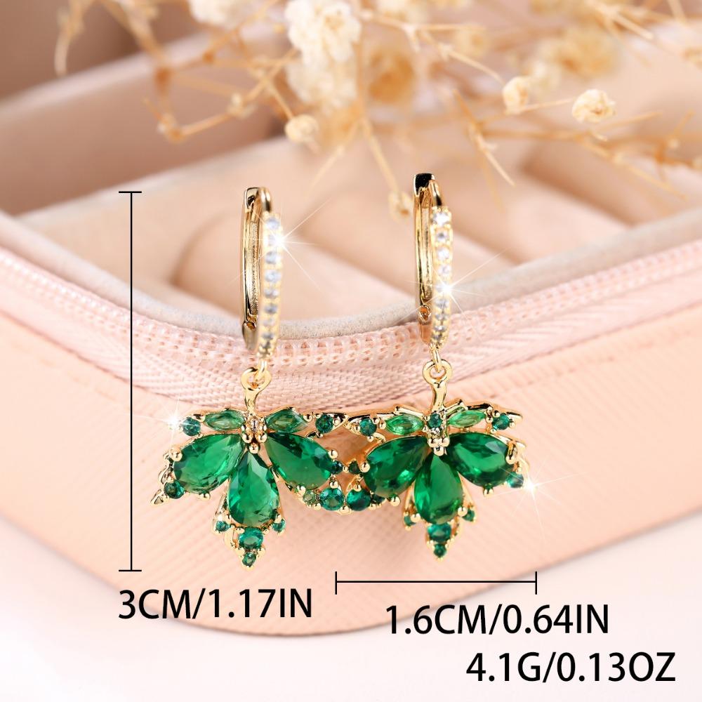 Женские серьги-кольца с кленовым листом, роскошные круглые свадебные украшения с цирконом из желтого золота