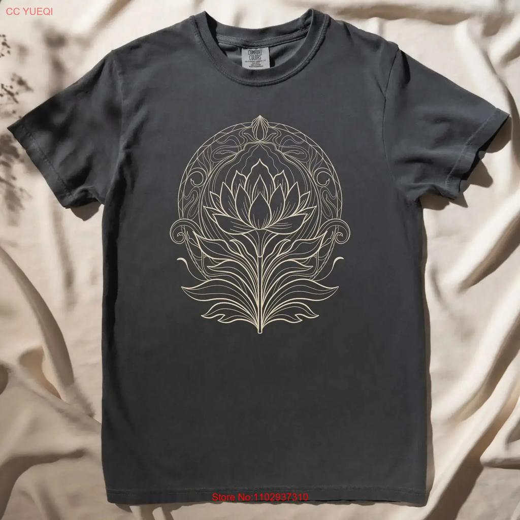 Botanical Floral T Shirt Tulip Art Nouveau Nature For Her Vintage Stylish Comfortable Soft Graphic Casual