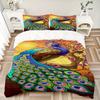 3Pcs Peacock Garden Bedding Set Soft Fabric Duvet Cover Pillowcases Home Christmas Xmas Halloween Gift 1 Duvet Cover 2 Pillowcase G1269