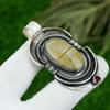 925 Silver Polychrome Jasper Stone Amethyst Birthday Wife Bezel Pendant Jewelry