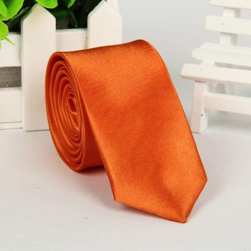 Ханью модный повседневный тонкий простой мужской однотонный узкий вырез для вечеринки свадебный галстук шелковый галстук