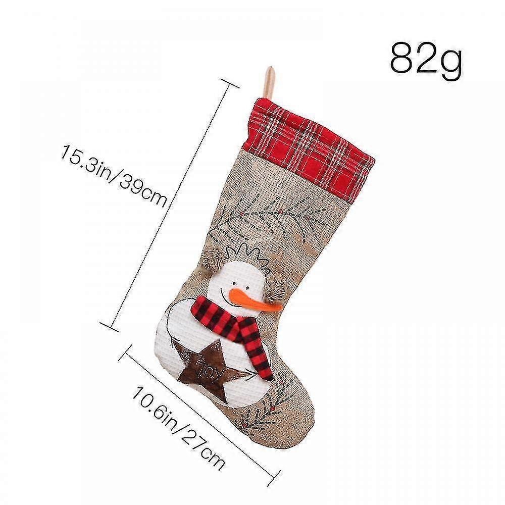 Christmas Stock, Large Personalized Christmas Stockings, Snowman Xmas Stocking For Christmas Party Decorations