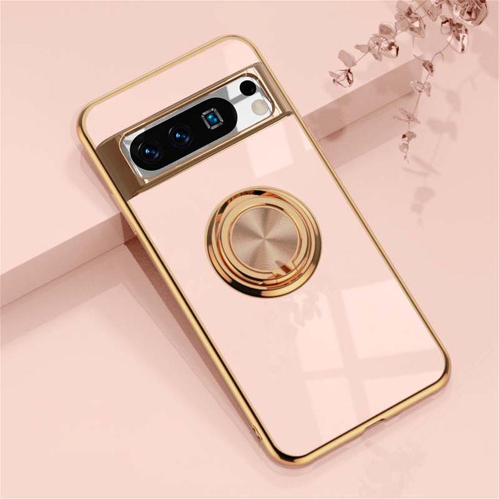 Для Google Pixel 8 Pro Luxuy покрытие магнитный металлический кольцевой кронштейн автомобильный чехол-держатель для Google Pixel 7 Pro A 6 5 A силиконовый противоударный чехол