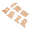 7Pcs Pottery Clay Foot Shaper Beech Wood Trimming Tools Ceramic Supplies for Carving Molding S