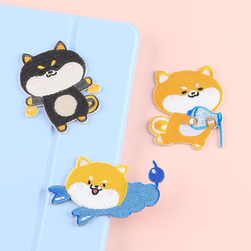 Duoku DIY Мультяшный Животный Щенок Вышивка Нашивка - Самоклеящийся Тканевый Аксессуар