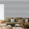 Striped Wallpaper White and Navy Blue for Living Room and Bedroom 50x1000