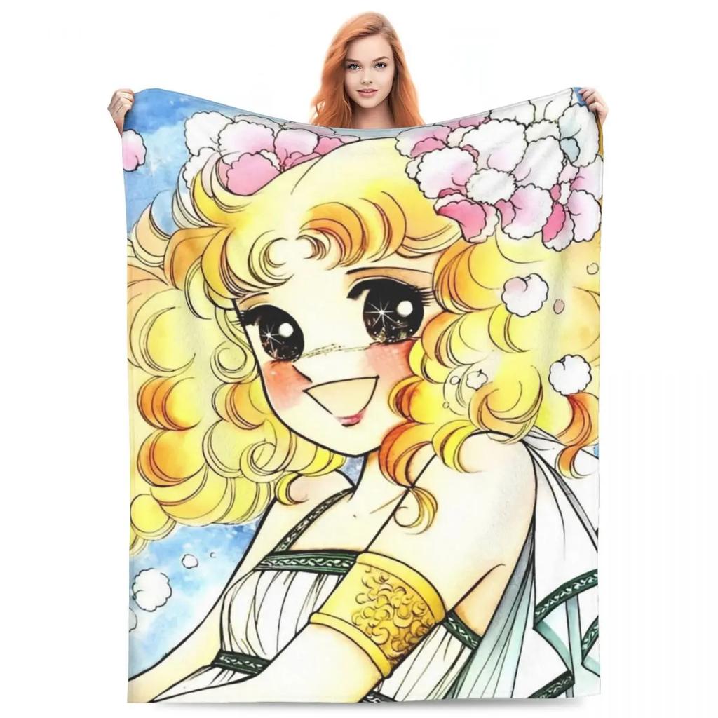 Манга Кэнди Кэнди Флисовые Одеяла Драма Приключения На Заказ Пледы для Дивана Постельного Белья Гостиной