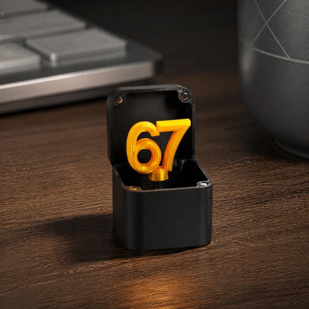 3D Printed Halloween Annoying Gift Box Creative Number 67 Desk Decoration Holiday Parties