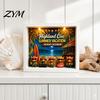 Camping Theme Collectible Toys Highland Cow Summer Vacation Advent Calendar 2026, 24 Days Mini Cattle Figurines Themed Countdown with LED Light Frame