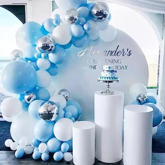 3 Pcs Party Cylinder Pedestal Stand Cover Plinth Pillar Decorative Sleeves Birthday Party Wedding Decor Dessert Base Wrap Cloth Party Planner