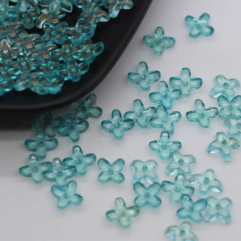 6x8 мм 50 шт. крест ароматный цветок форма хрустальное стекло свободные бусины-разделители для изготовления серег ювелирных изделий DIY ремесла