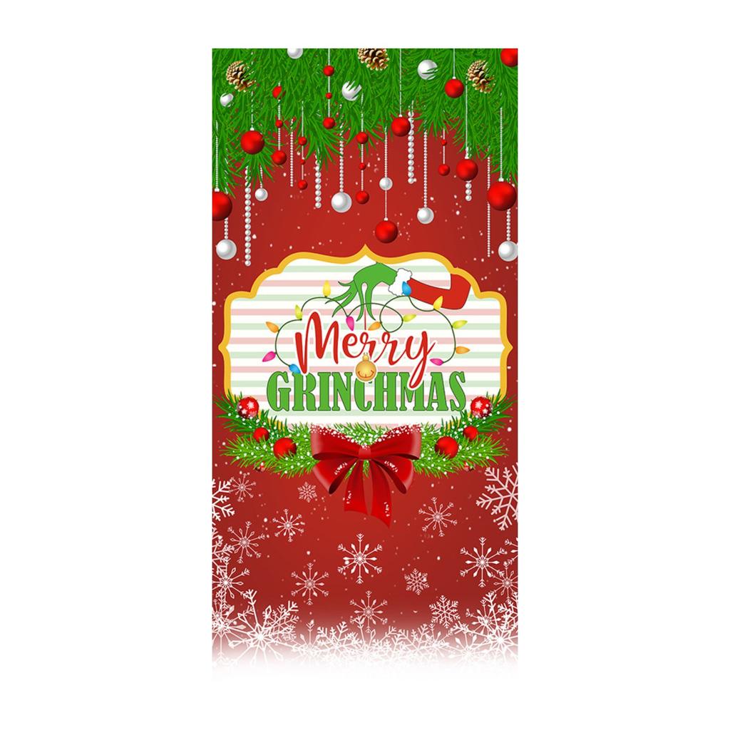 Christmas Door Width Polyester Cloth Christmas And New Year Decoration Christmas Door Curtain Christmas Decoration 180*90cm