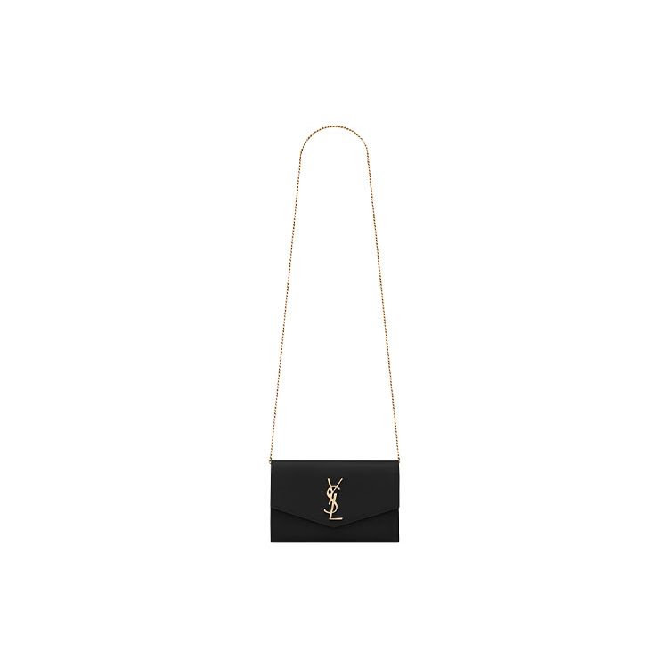 Saint Laurent Кошелек на цепочке Uptown Nero Женские Сумки на плечо Черный 607788-1GF0J-1000