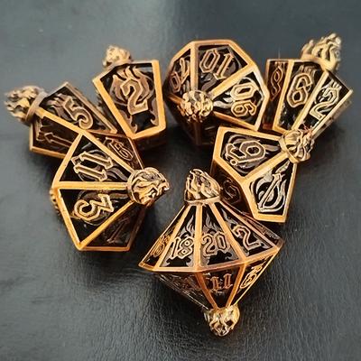 Металлический набор кубиков DND Dungeons and Dragons TRPG многогранные кубики ролевая настольная игра стиль легкой роскоши