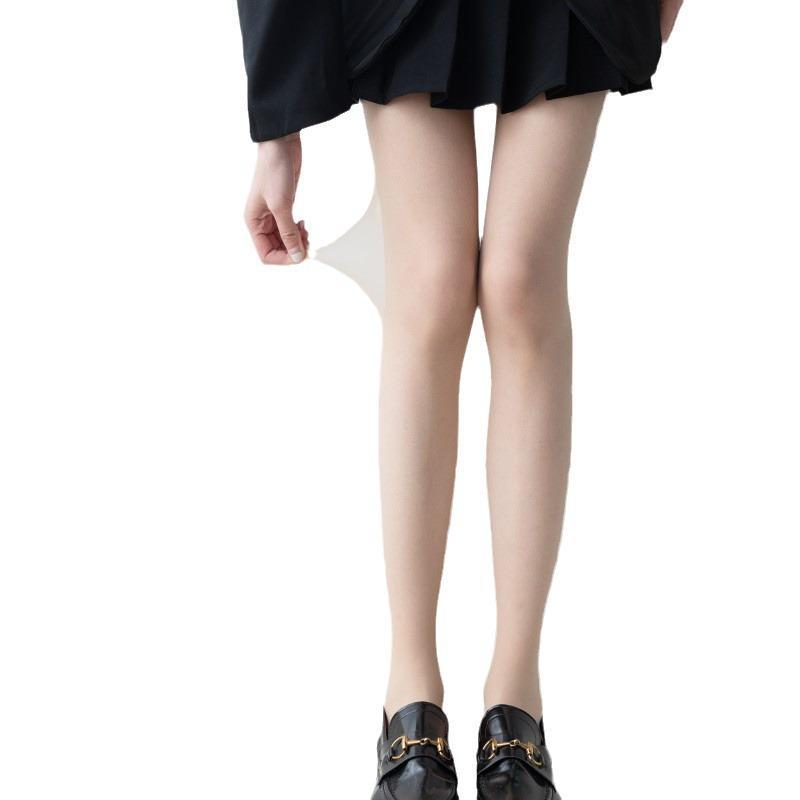 Женские ультратонкие чулки с защитой от защемления, с бикини-кротчем - прочные, телесного цвета, с рисунком в виде ананаса