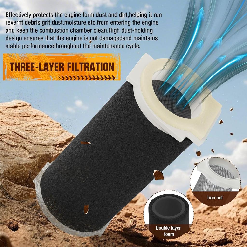 Air Filter & Guide & END CAP Kit For Yamaha Warrior Raptor Wolverine 350 YFM 350 Grizzly 600 660 YFM600 660 1987-2013 1UY-14458-01 1UY-14468-00