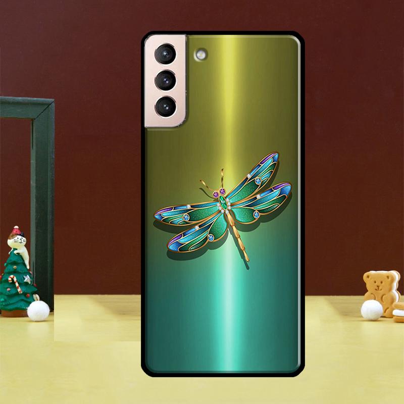 Чехол-Арт с изображением Стрекозы для Samsung Galaxy S23 S22 Ultra S21 Ultra S21 FE S9 S10 Note 10 Plus S20 FE Задняя крышка