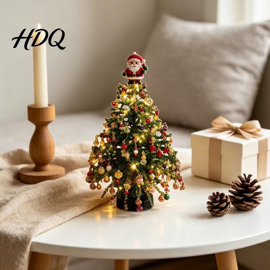 Рождественский настольный набор для творчества DIY Набор для создания дерева из бусин Набор для рукоделия 'Праздничный кристалл' Праздничное украшение для дома для взрослых и начинающих Ручная работа