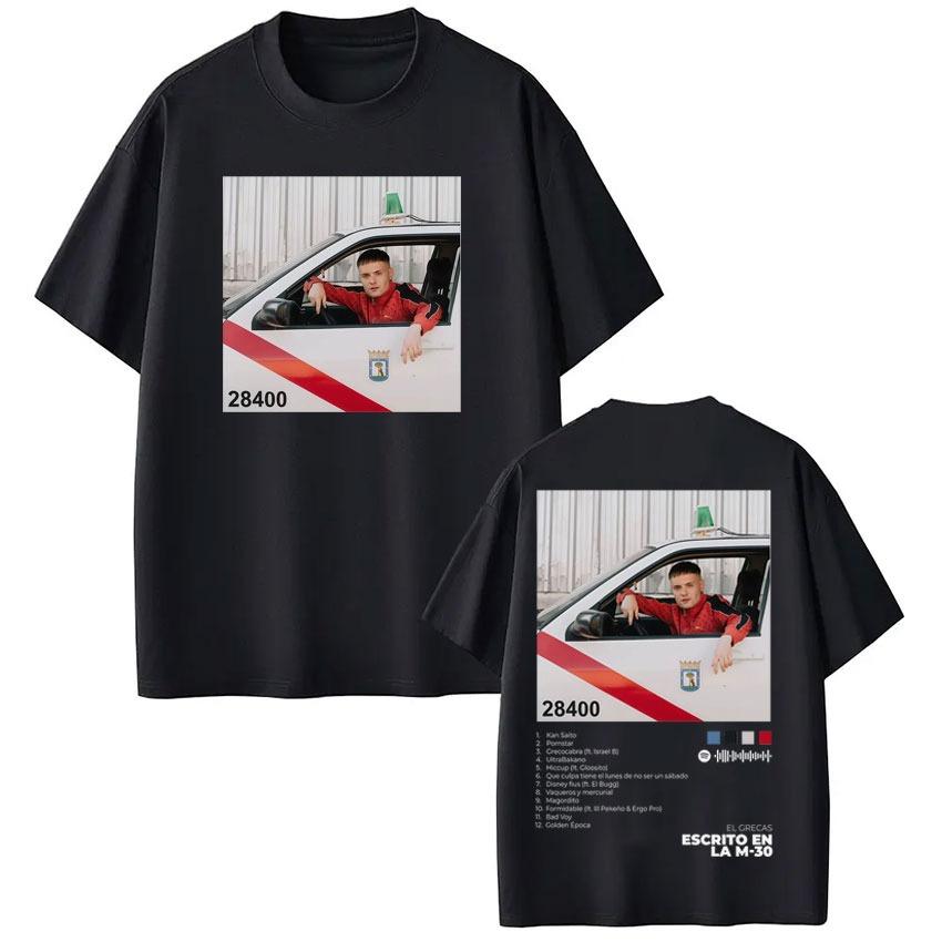 Rapper Grecas Tour Album Print Tshirts Men Women Fashion Luxury Tshirt Casual Short Sleeve Cotton High Quality Tee Shirts